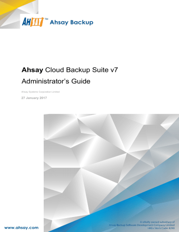 Ahsay Technical Document Manualzz