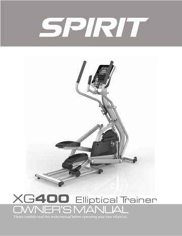 Spirit XG400 e-Glide Trainer Owner's Manual | Manualzz