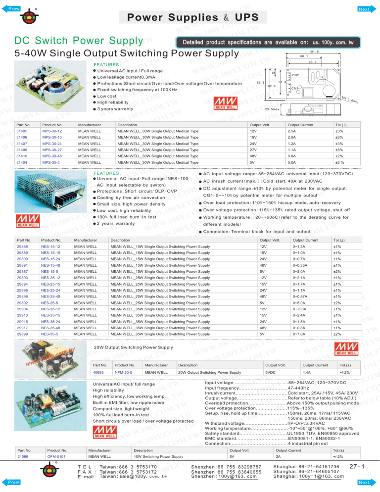 Dc Switch Power Supply Manualzz