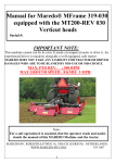 MAREDO MFrame 319-030 MT200-REV 030 Verticut Head Manual