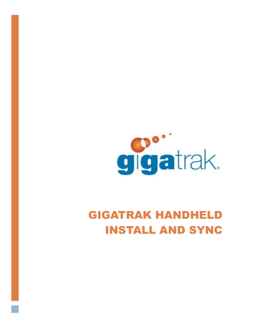 GigaTrak Handheld Install And Sync | Manualzz