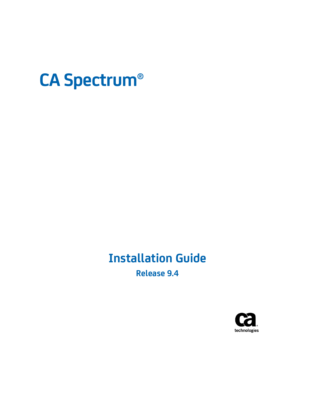 Ca Spectrum Installation Guide Ca Support Manualzz