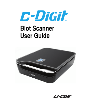 C-DiGit Blot Scanner User Guide | Manualzz