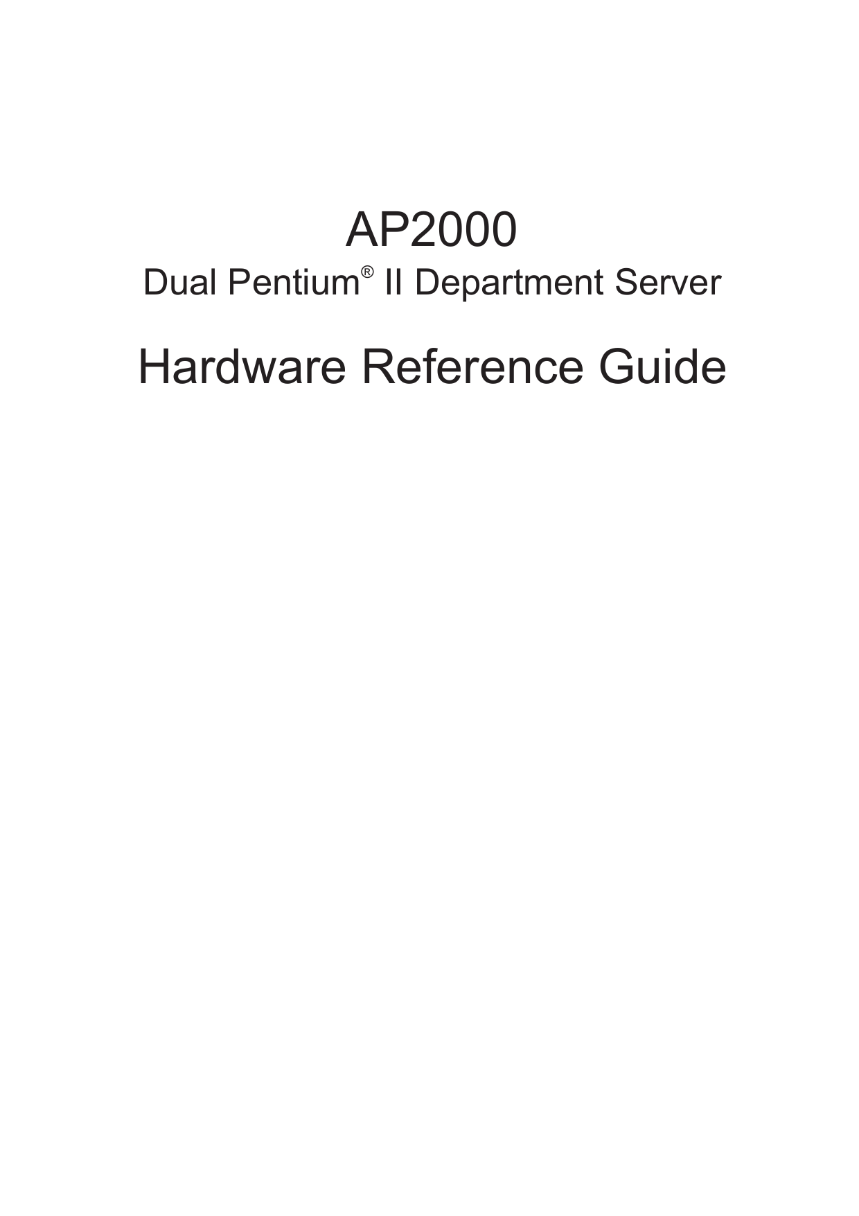 AP2000 Hardware Reference Guide Manualzz
