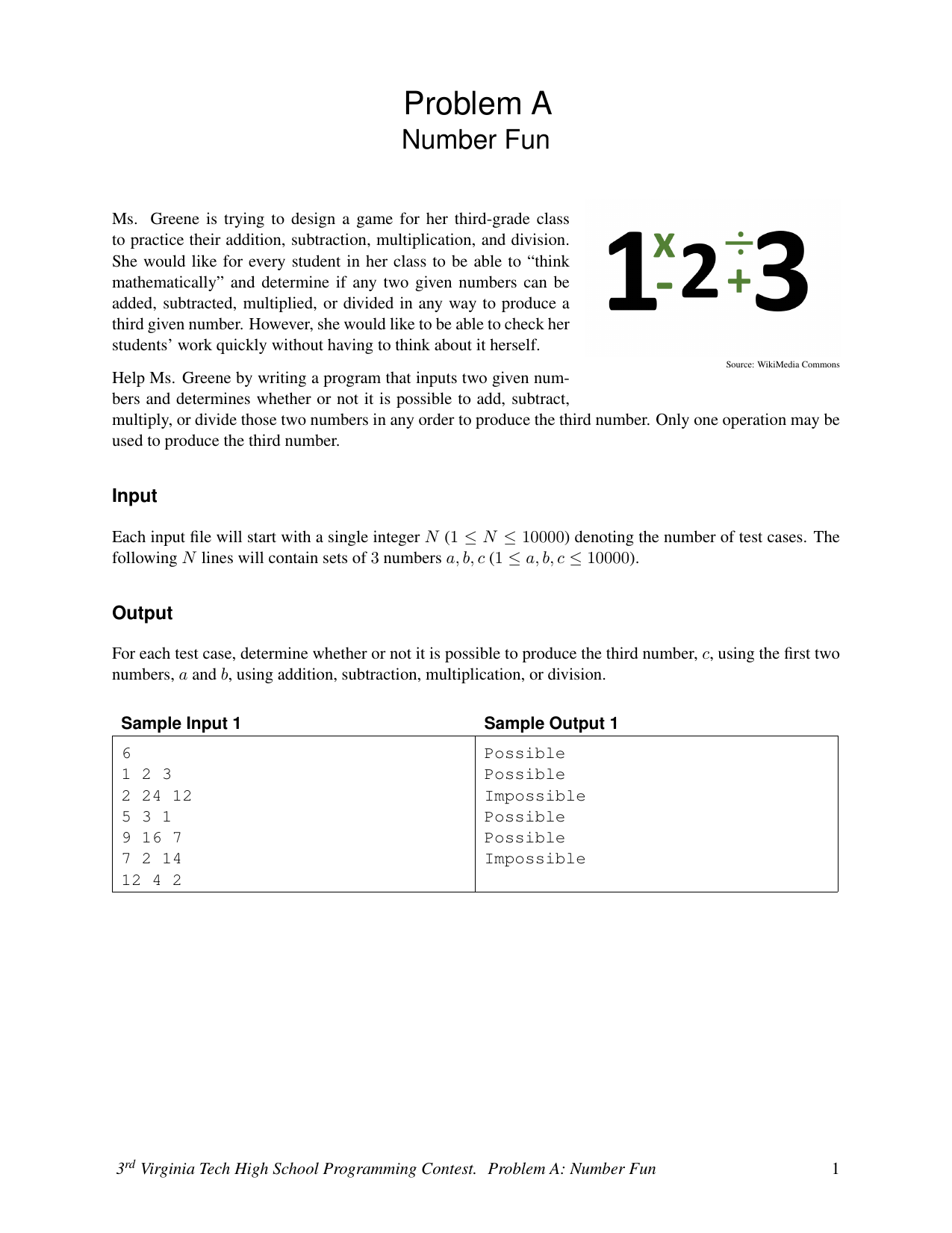 Problem A Virginia Tech Acm Icpc Programming Team Manualzz