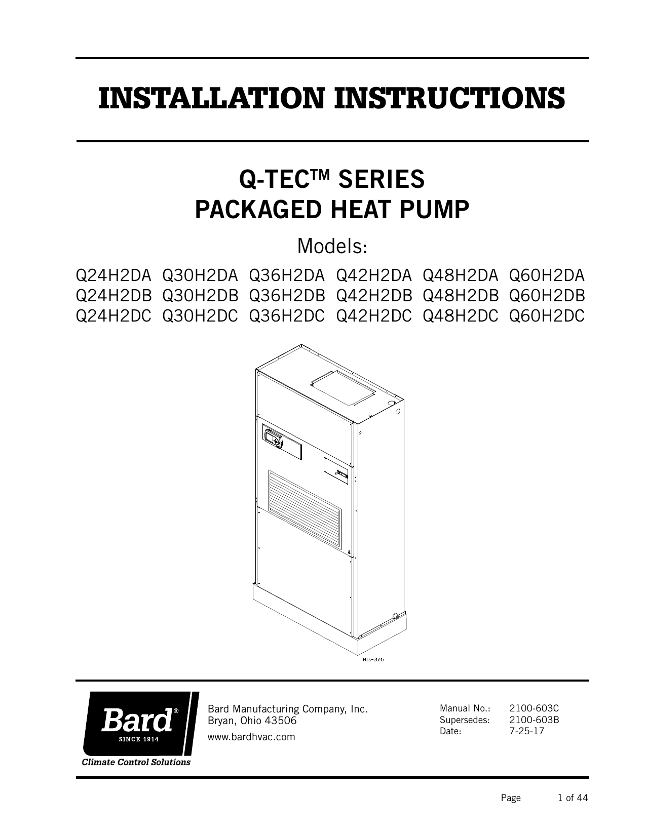 Bard Heat Pump Thermostat Wiring Diagram - Wiring Diagram