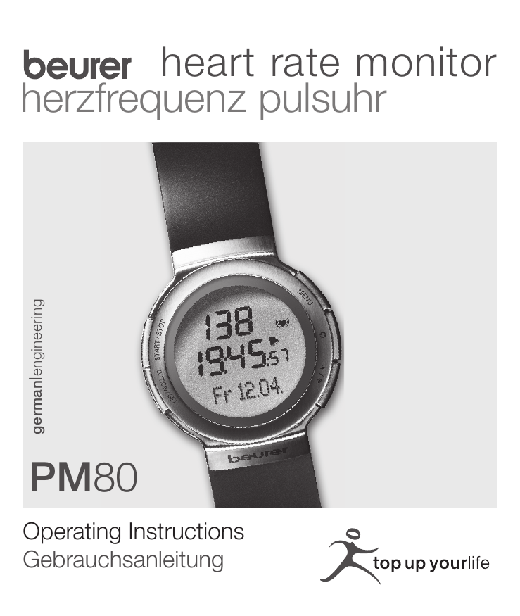 heart rate monitor herzfrequenz pulsuhr PM80 Manualzz