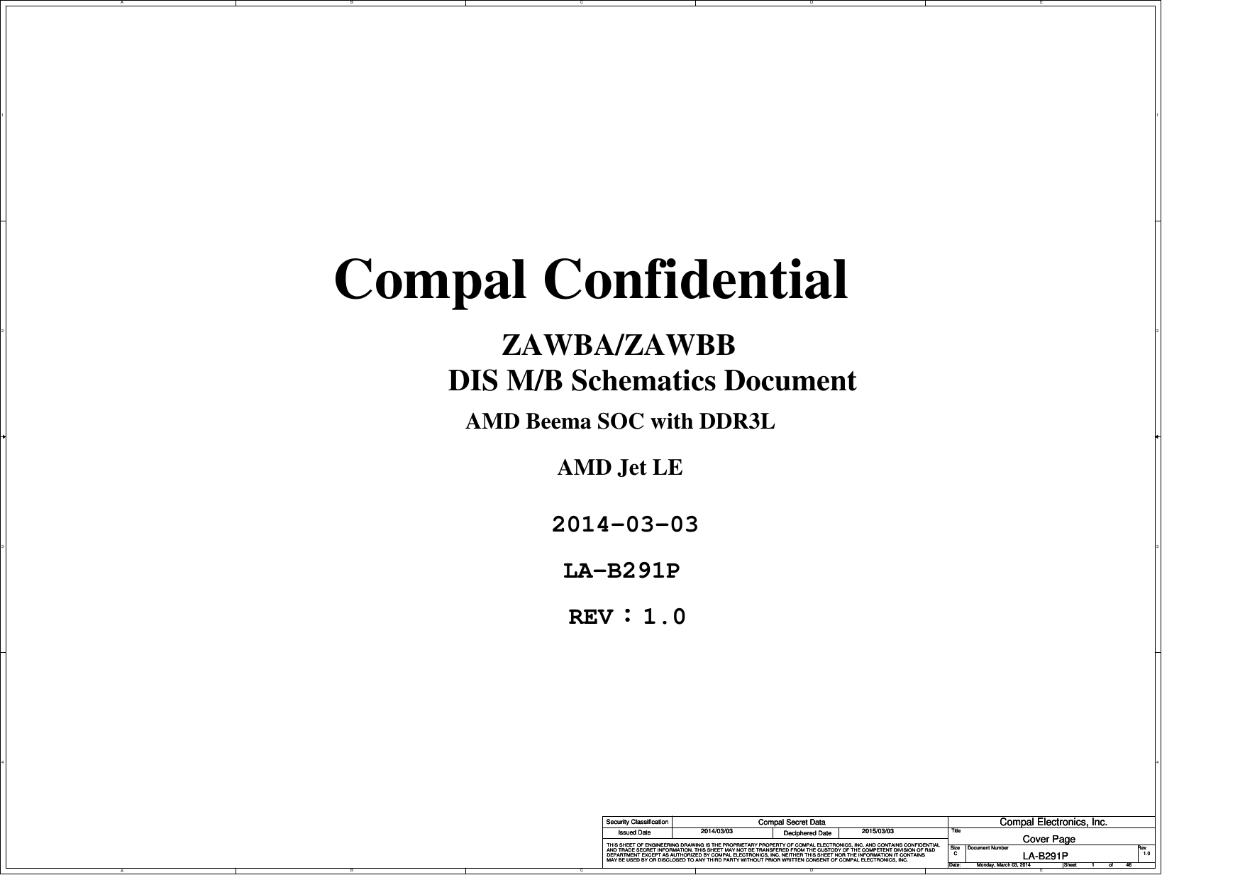 Compal La B291p Schematics Www S Manualzz
