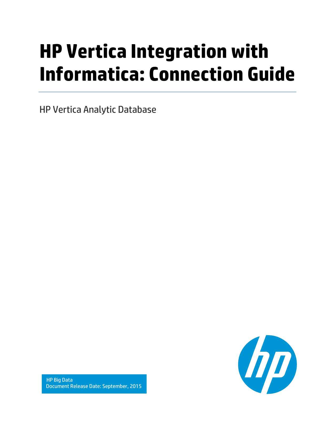 Hp Vertica Integration With Informatica Connection Guide Manualzz