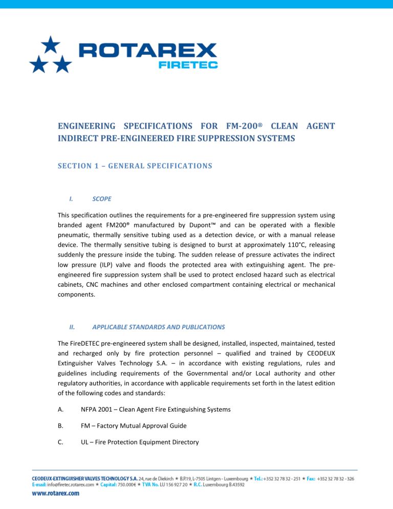 Engineering Specifications For Fm 0 Clean Agent Manualzz