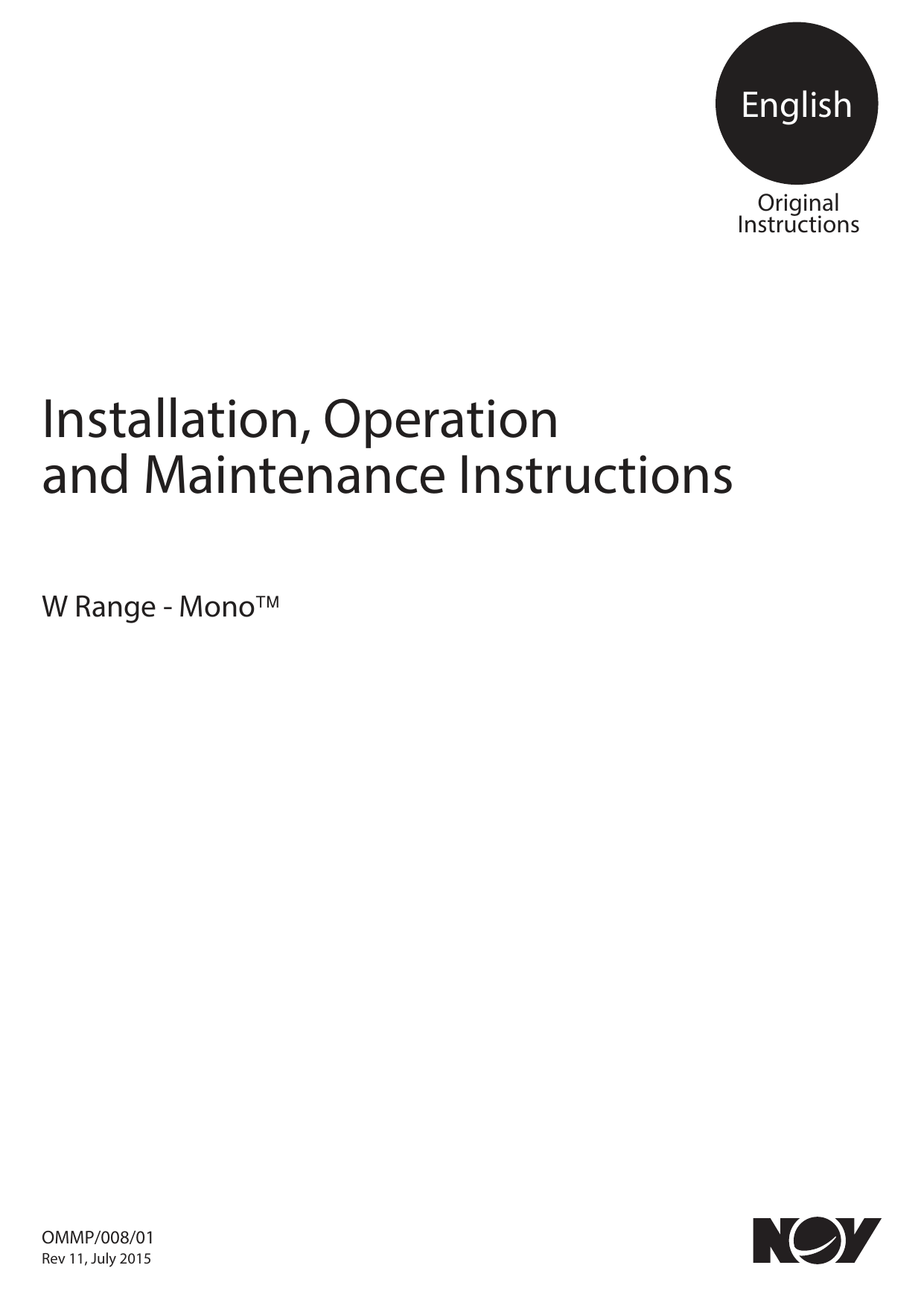 Installation, Operation And Maintenance Instructions | Manualzz