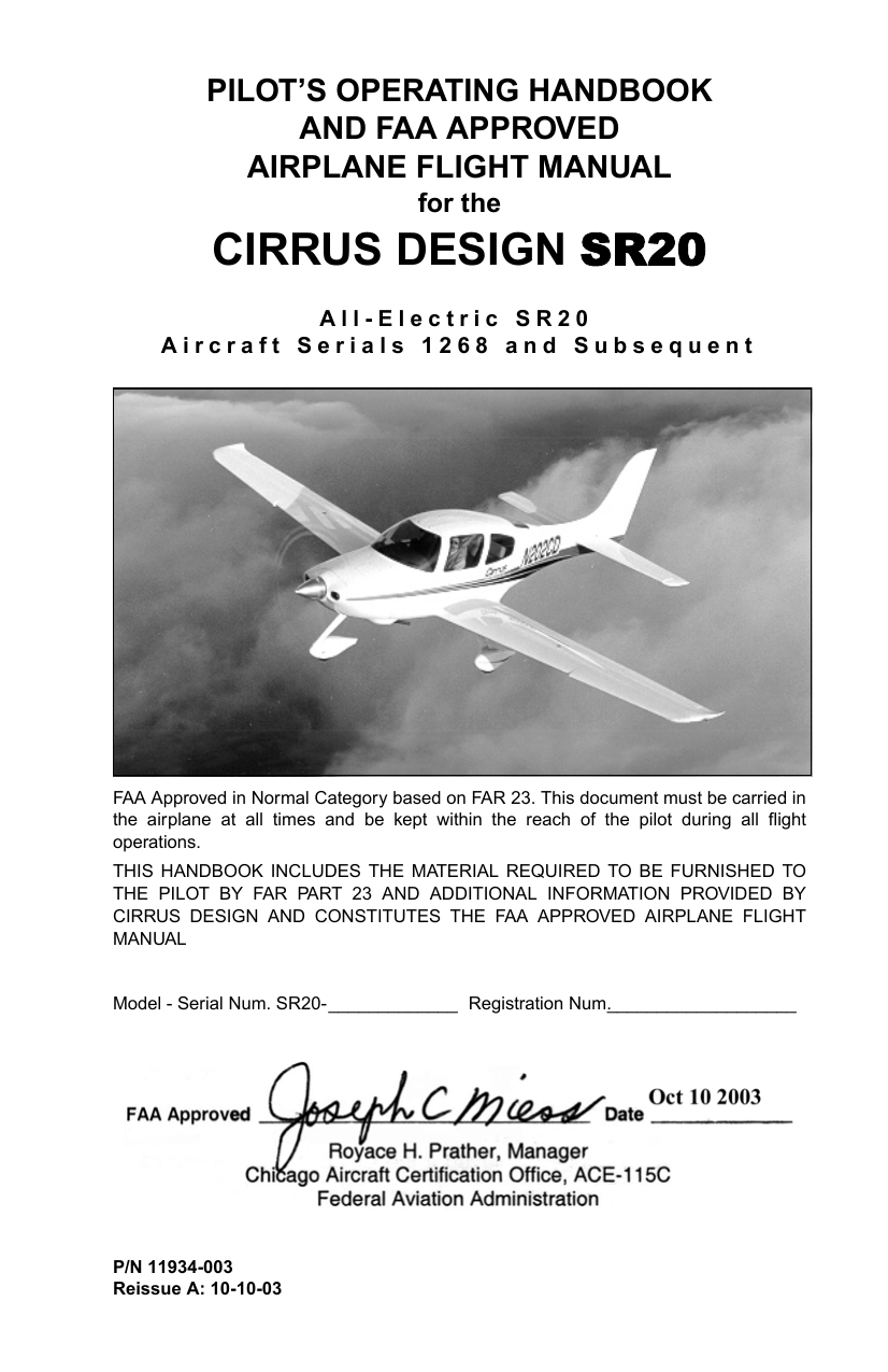cirrus design sr20 Manualzz