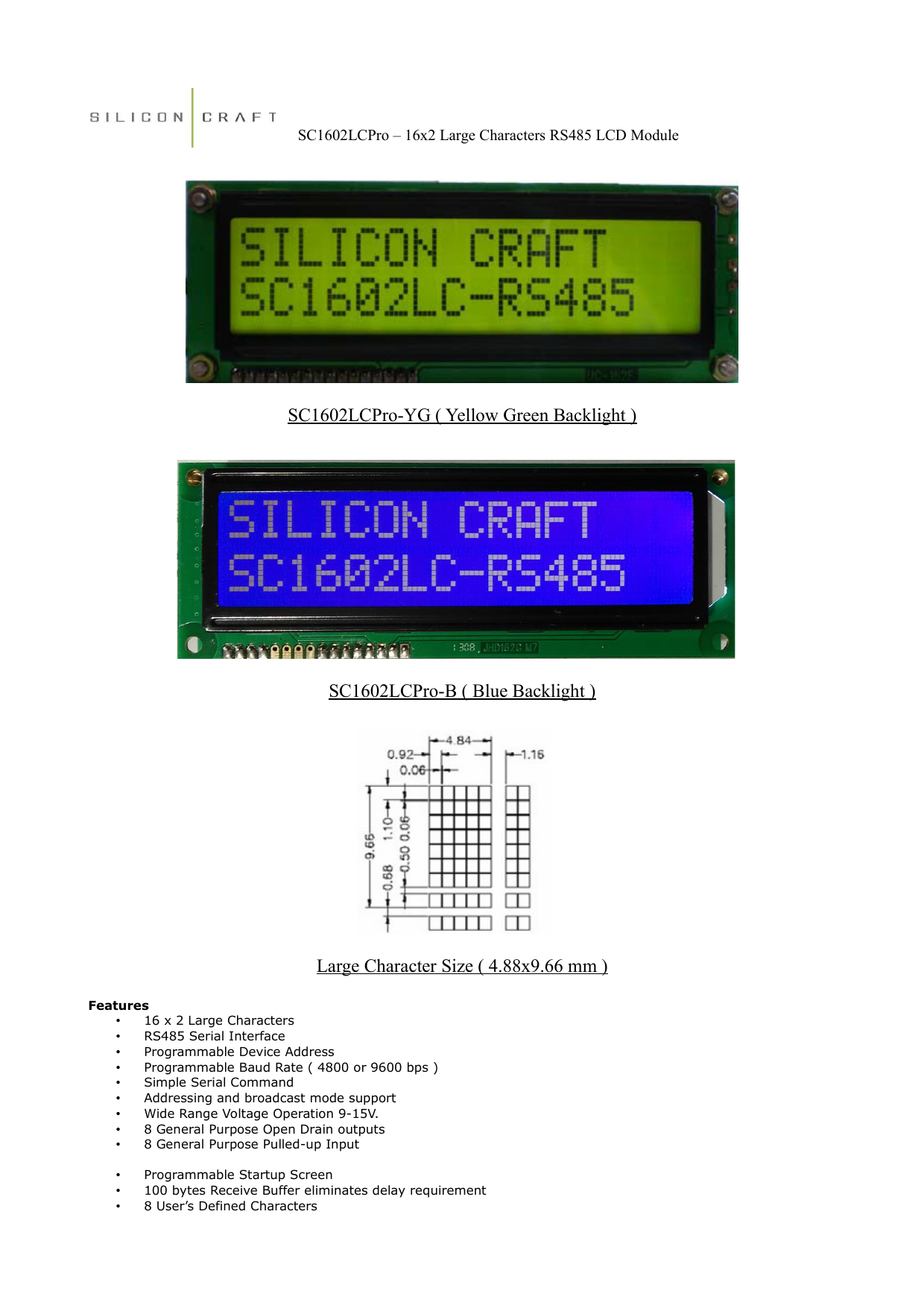 Serial LED and LCD Display Module 