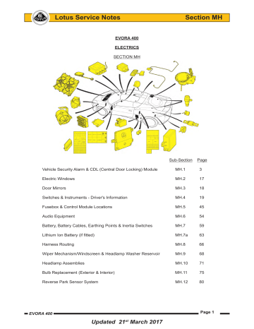 Lotus Service Notes Section Mh Lotus Vehicle Service Information Manualzz