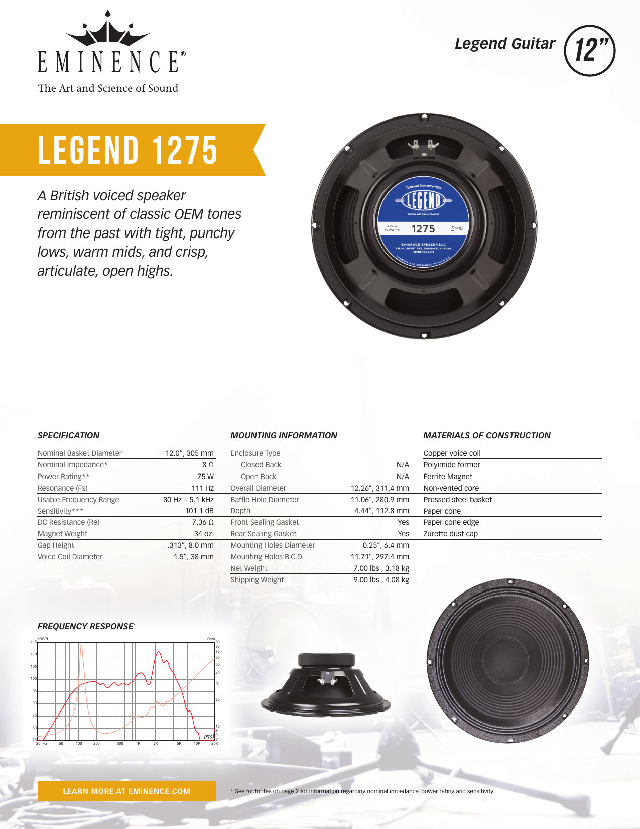 eminence legend 1275
