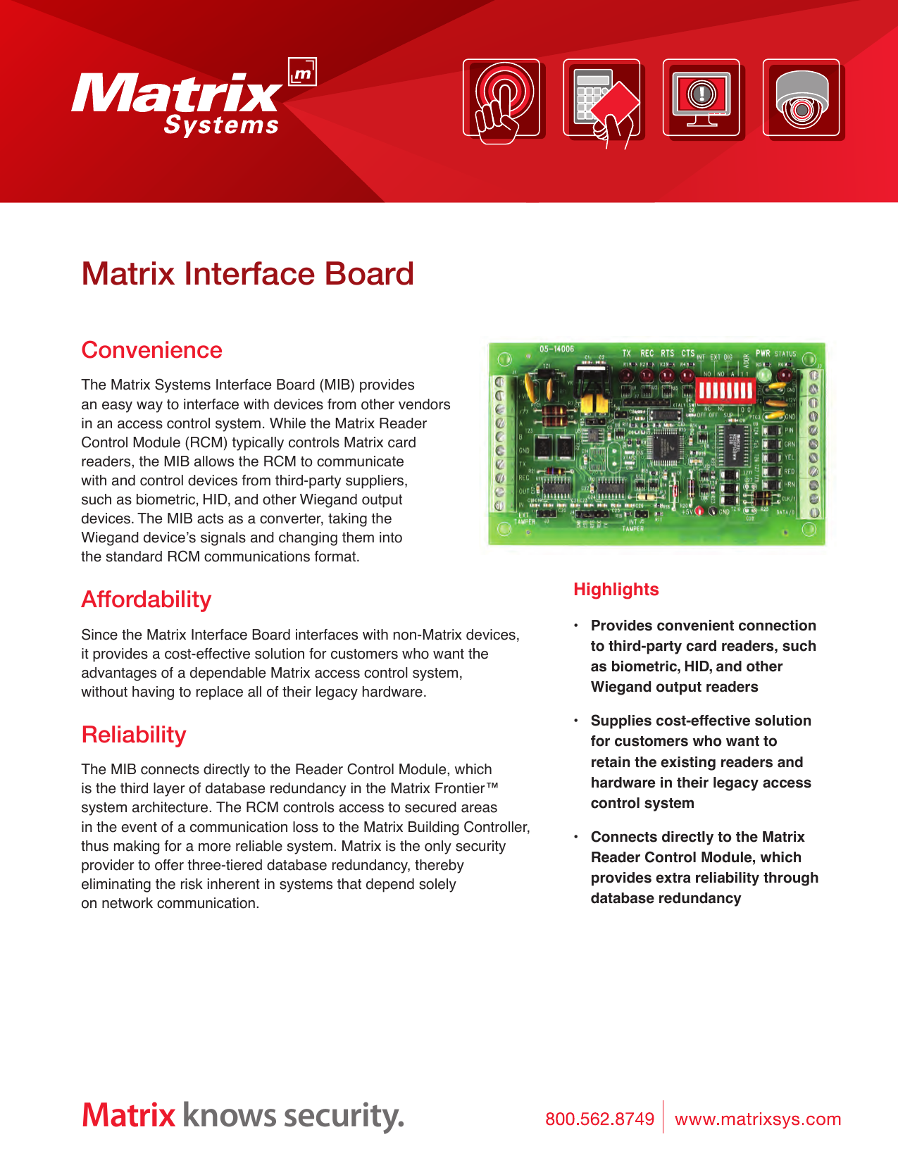 MIB / Matrix Interface Board Manualzz