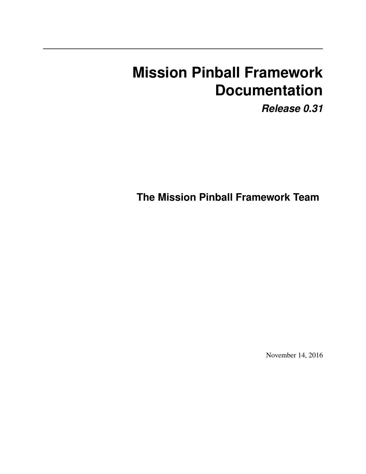 Mission Pinball Framework Documentation | manualzz.com Mission Pinball Framework Documentation | manualzz.com -