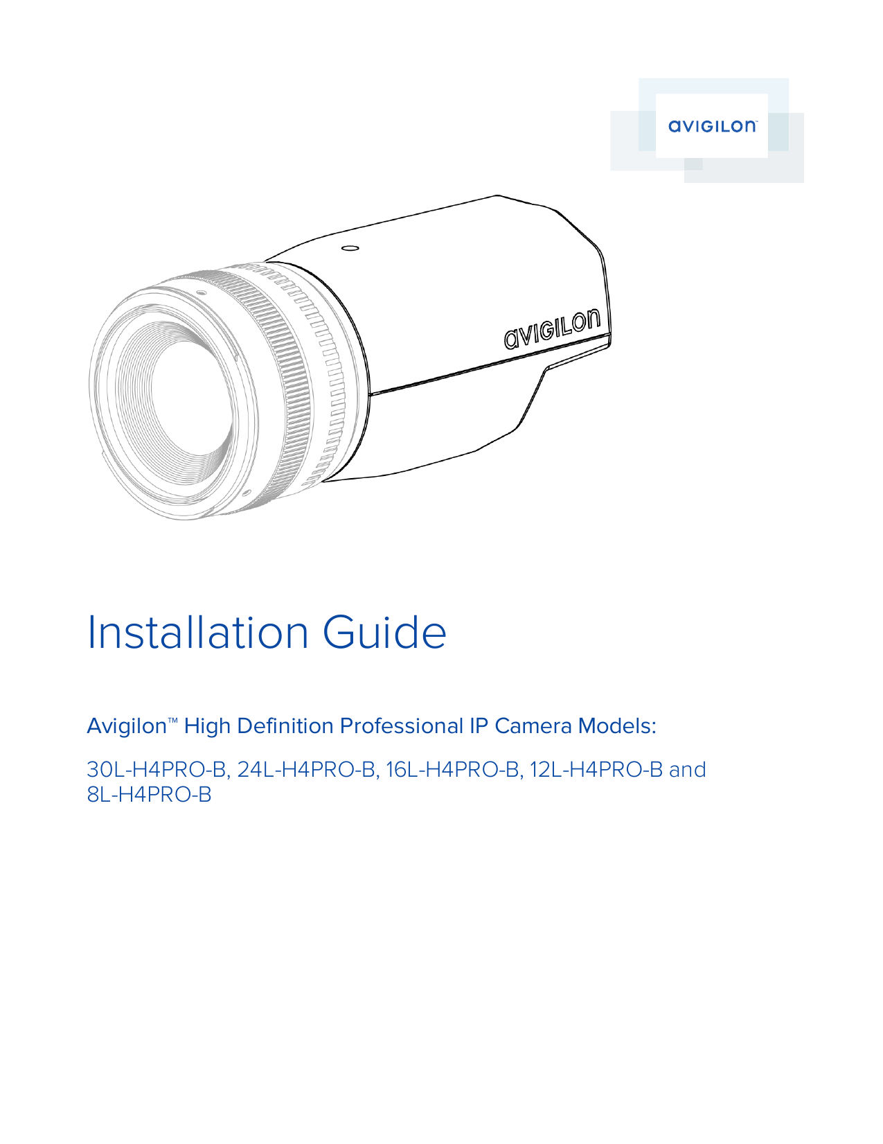 Avigilon 16L-H4PRO-B Installation Manual | Manualzz