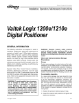 Valtek Logix 1200e, 1210e Digital Positioner Installation, Operation, Maintenance Instructions