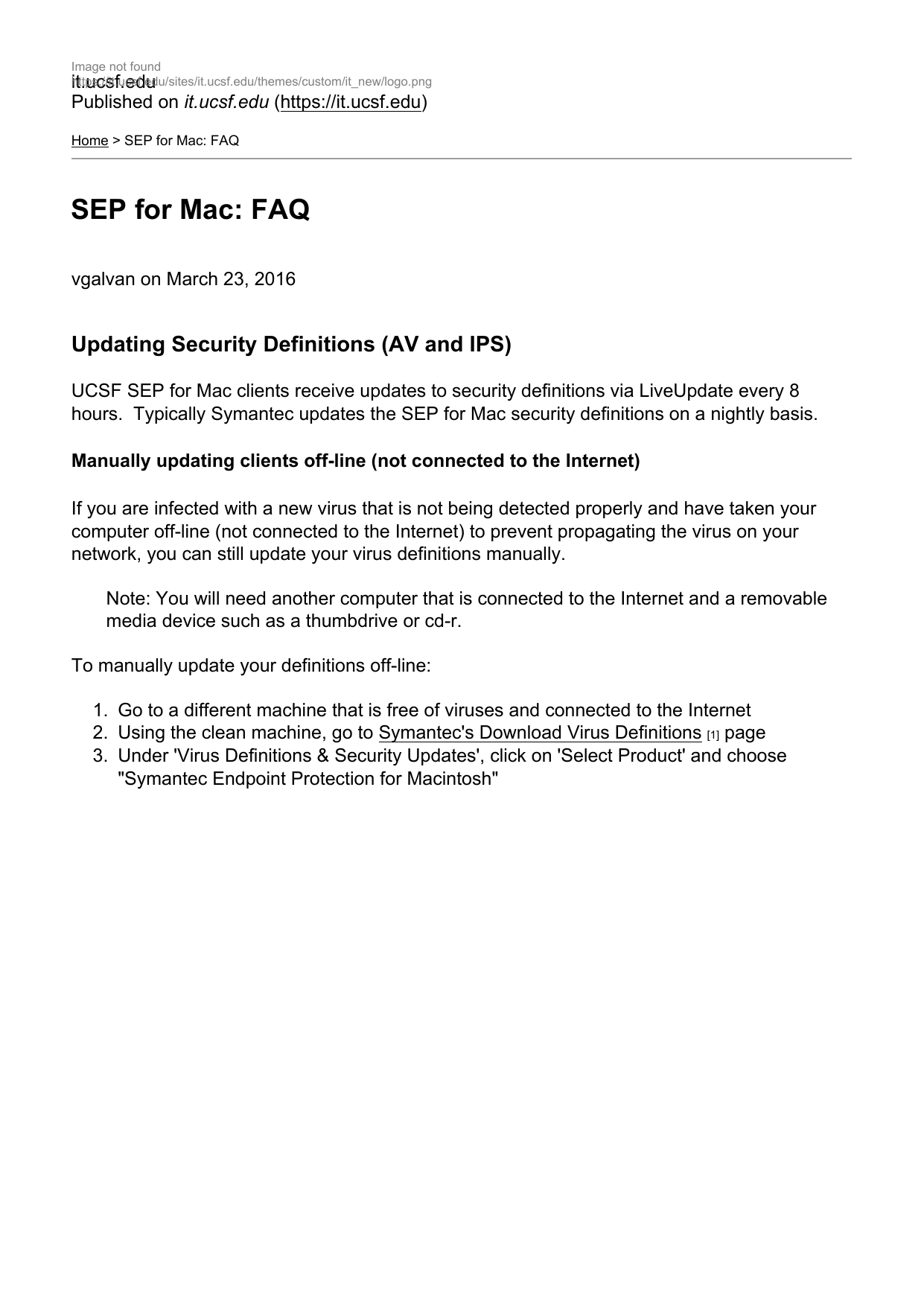 Sep For Mac Faq Ucsf It Service Desk Manualzz Com