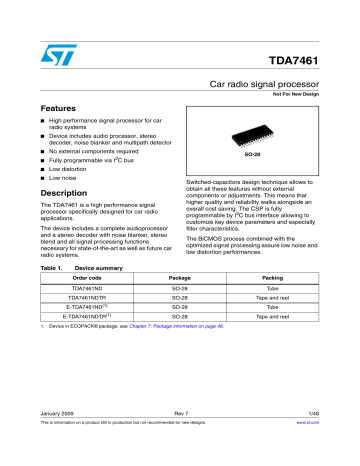 TDA7461 - PL-1 | Manualzz