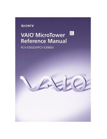 VAIO MicroTower System Reference | Manualzz