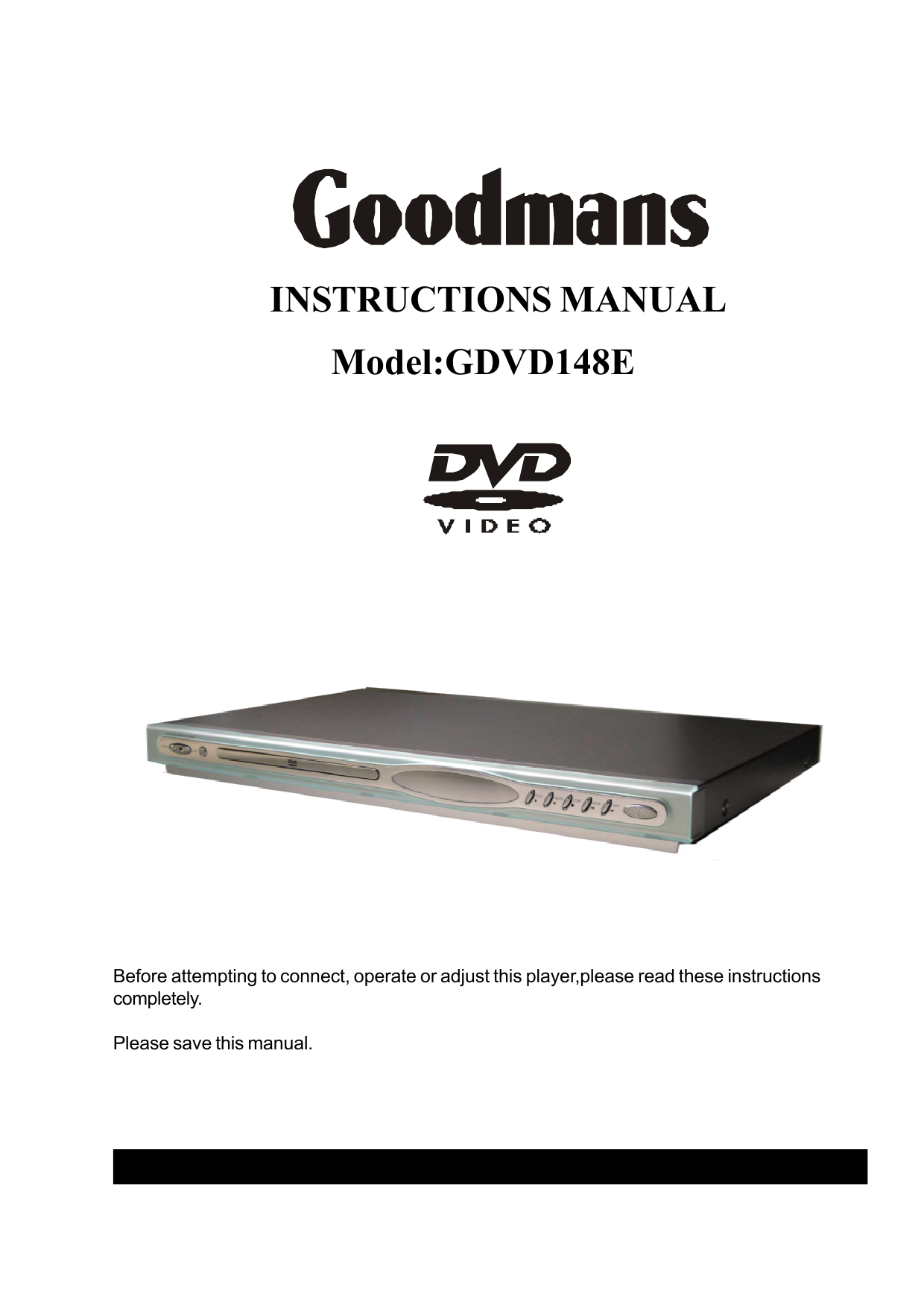 Goodmans GDVD148E Instruction manual Manualzz