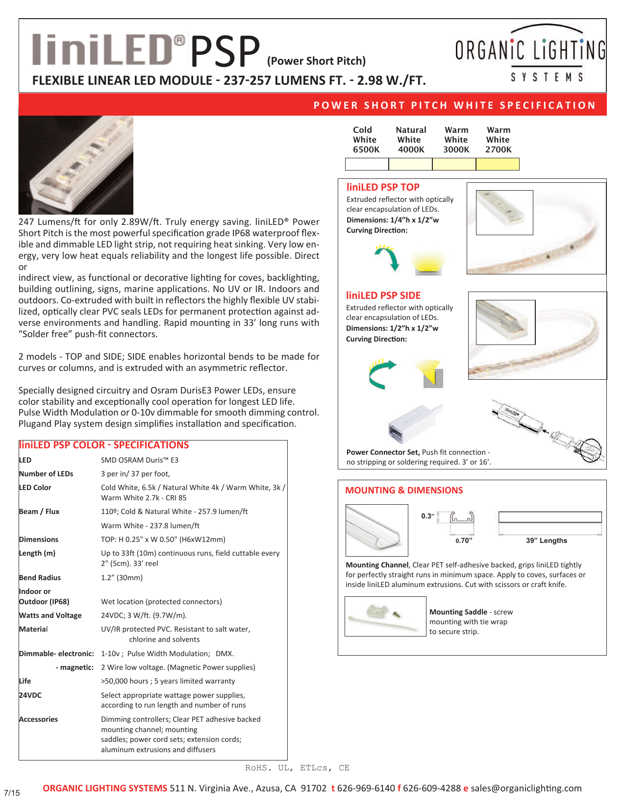 Liniled Psp Spec Sheet Organic Lighting Systems Manualzz Liniled Psp Spec Sheet Organic Lighting Systems Manualzz