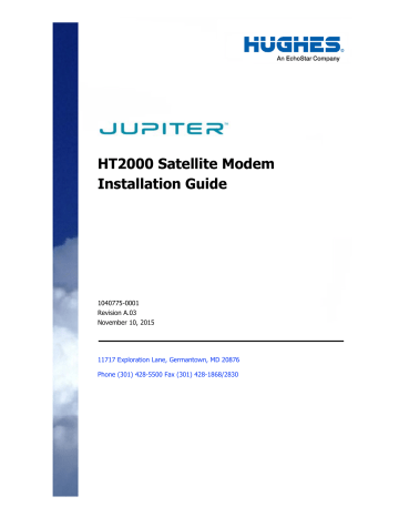 HT2000 Satellite Modem Installation Guide | Manualzz