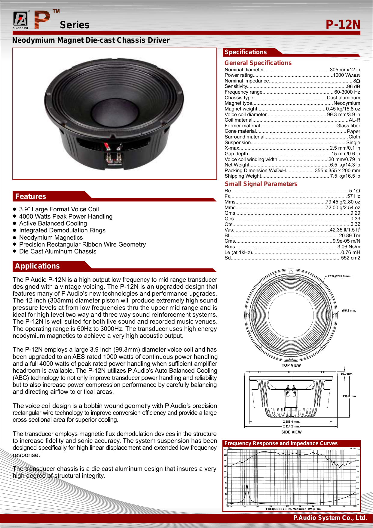 P hot sale audio p12n