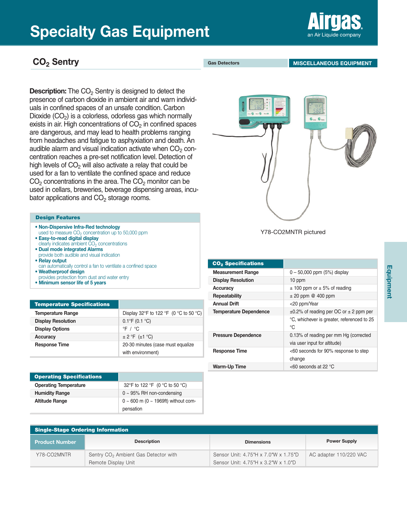 CO2 Monitor Airgas Catalog Selector Manualzz