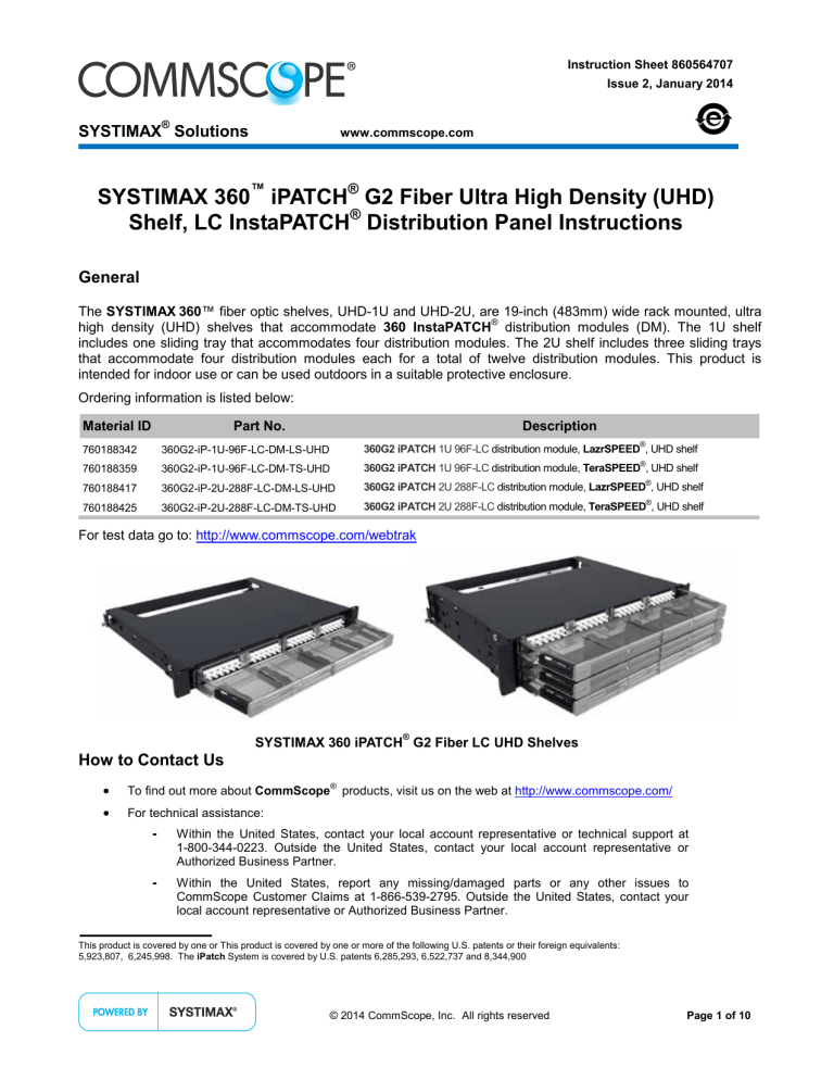 Systimax 360 1u 2u And 4u Ultra High Manualzz