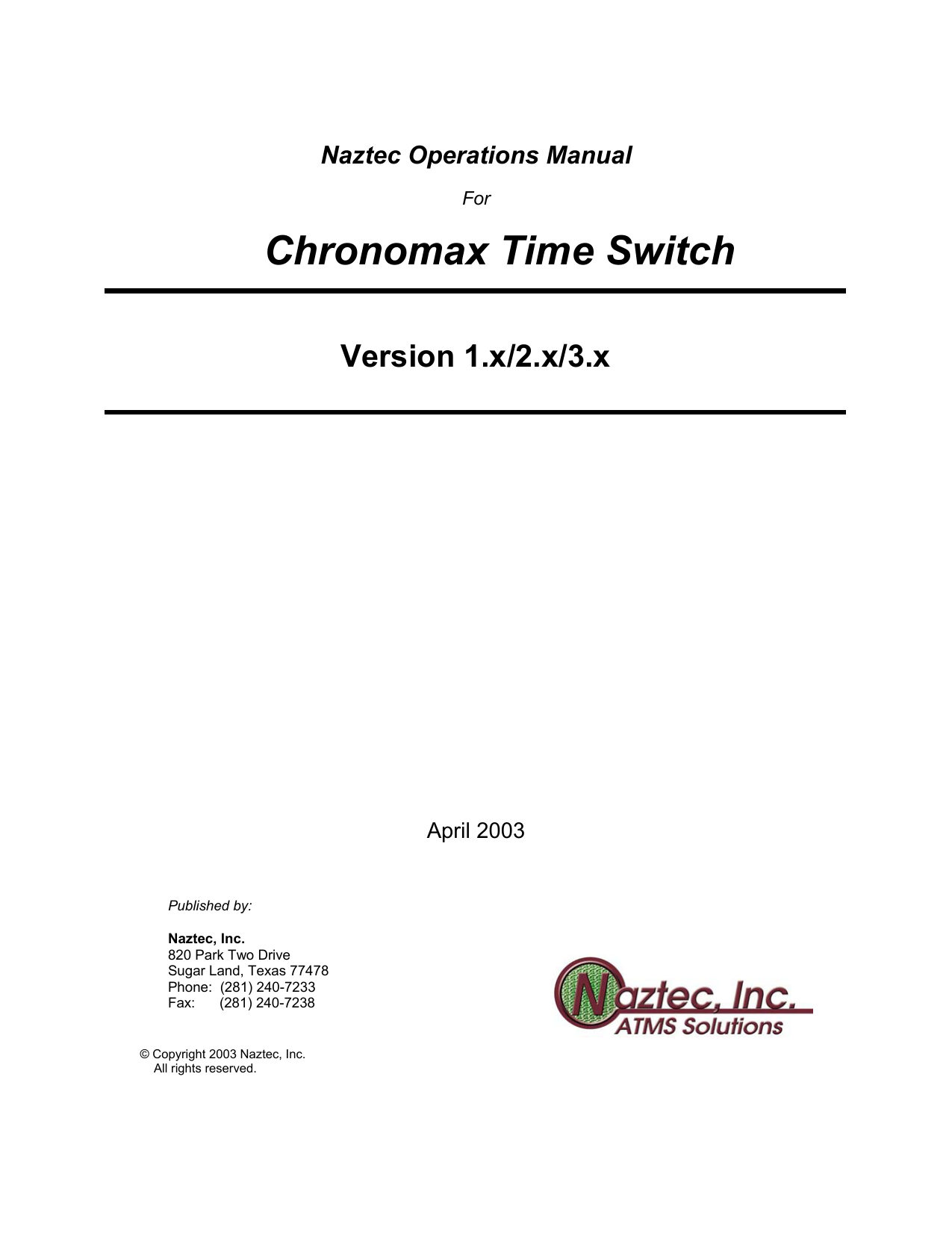 Chronomax Time Switch Manualzz