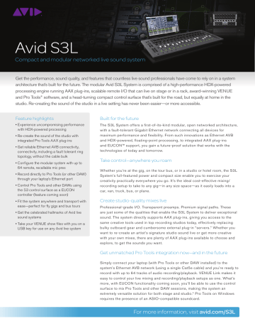 Avid S3L | Manualzz