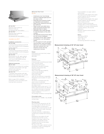 Gaggenau AF visor hood | Manualzz