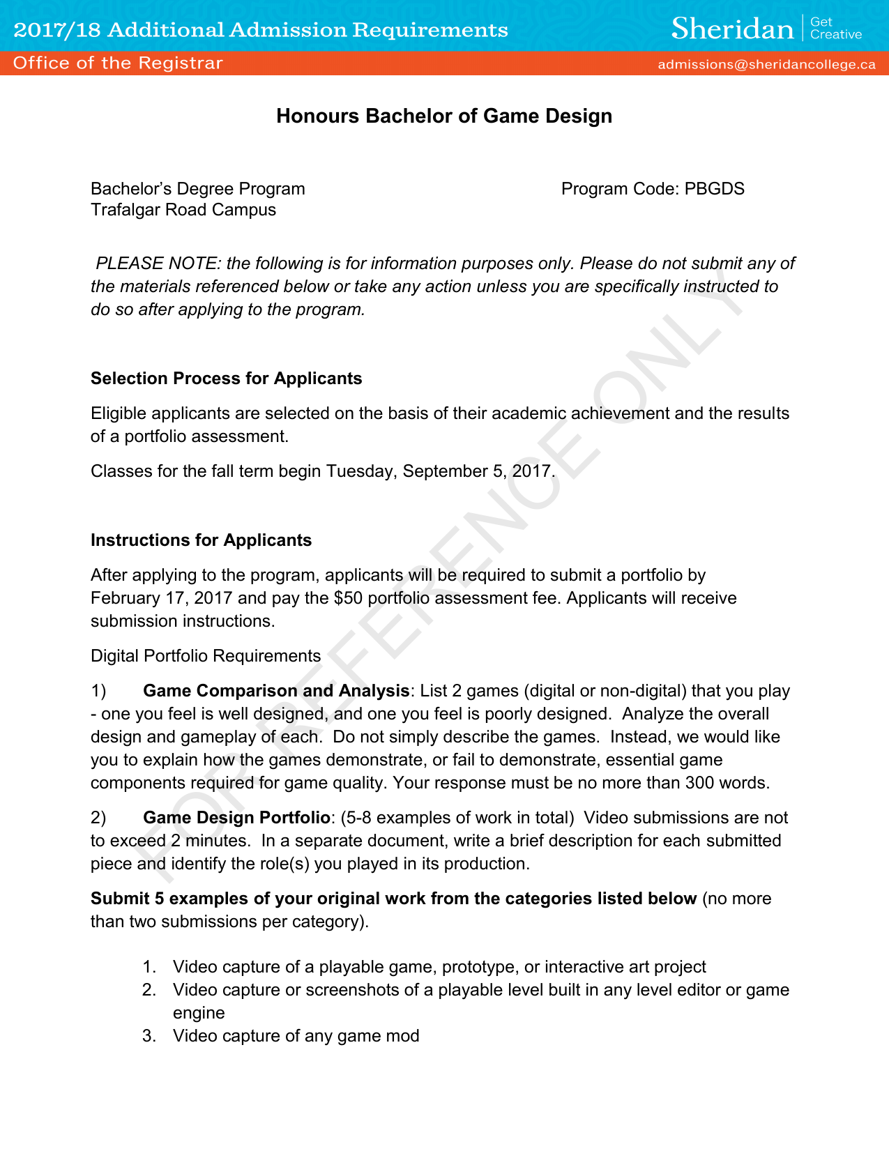 Honours Bachelor of Game Design | Manualzz
