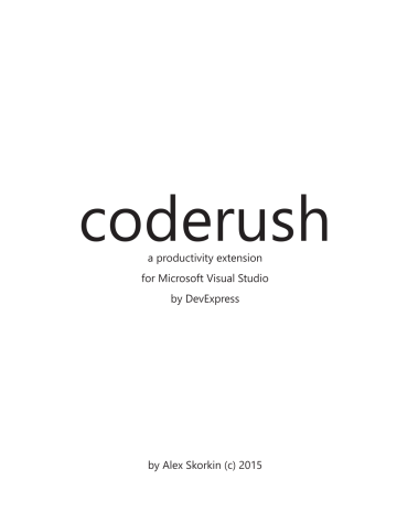 A Productivity Extension For Microsoft Visual Studio By Devexpress Manualzz