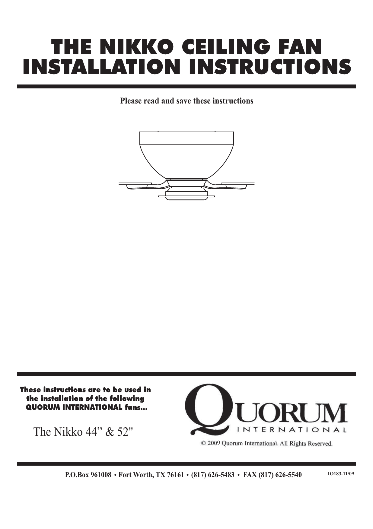 The Nikko Ceiling Fan Installation Instructions Manualzz Com