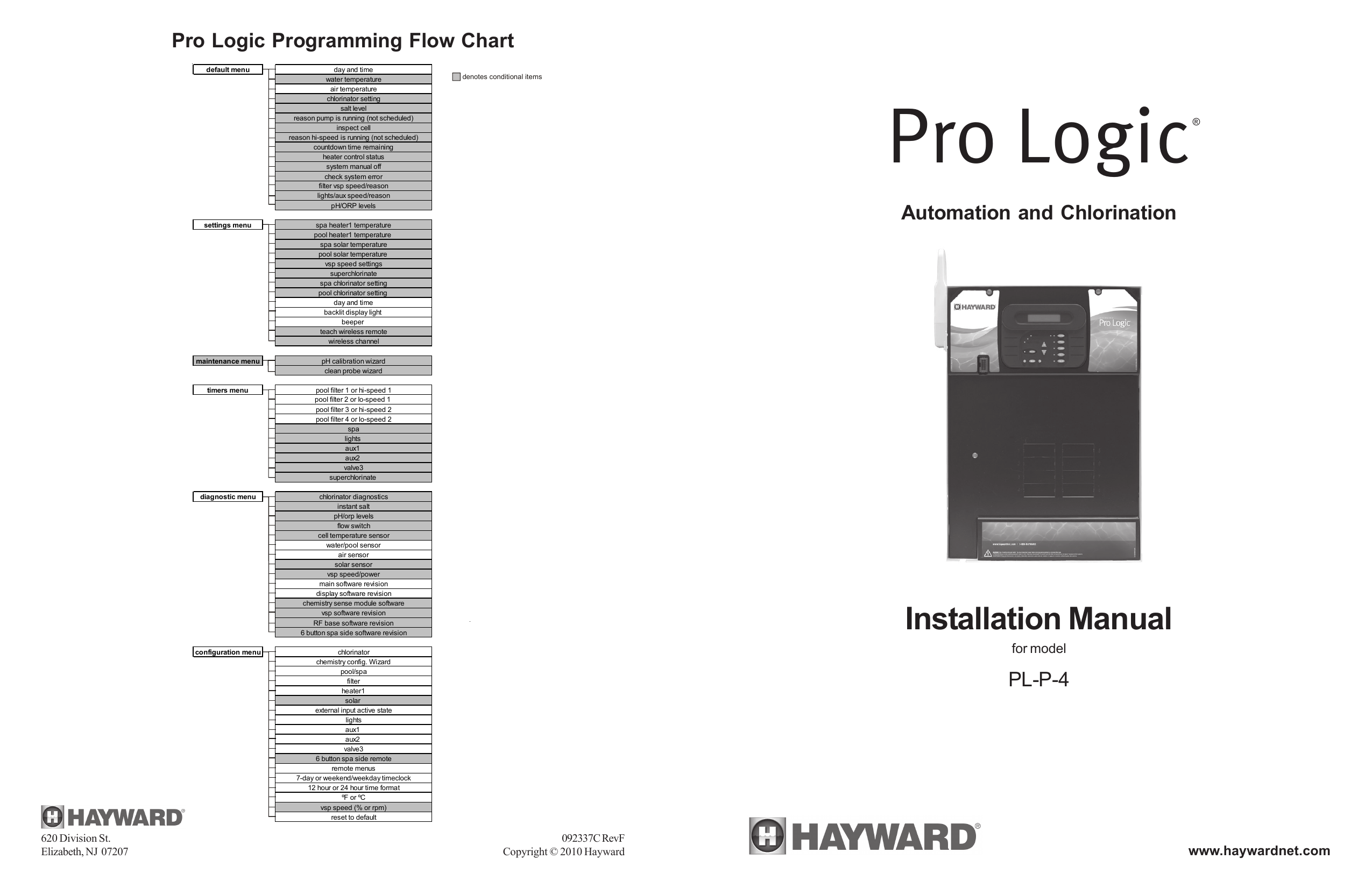 Hayward ProLogic PLP4 Owner's Manual Manualzz
