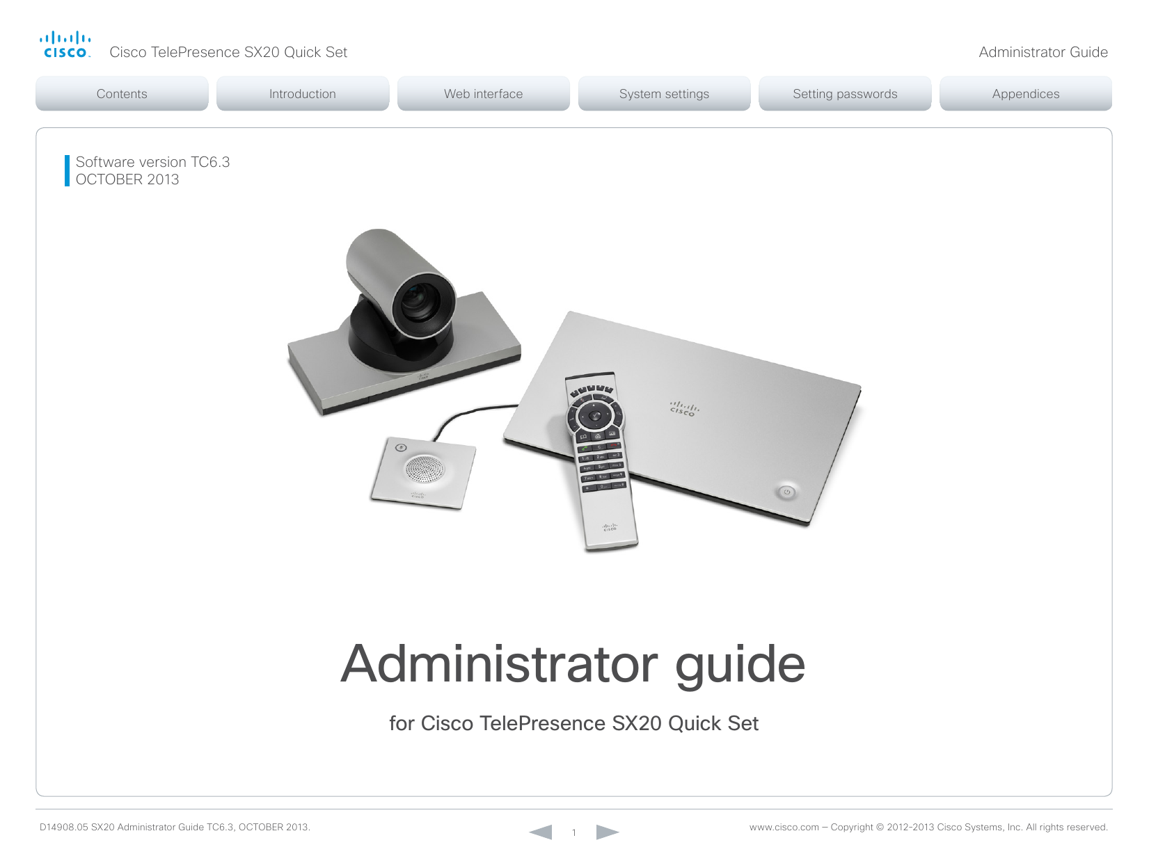 Admin guide. Cisco sx20. Cisco CTS-sx20-phd4x-k9. Cisco Telepresence sx10.
