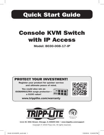 Tripp Lite B030-008-17-IP Quick Start Guide | Manualzz