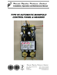 Phoenix Pipeline Products 4R TYPE 4R Automatic Gas Manifold Installation Manual
