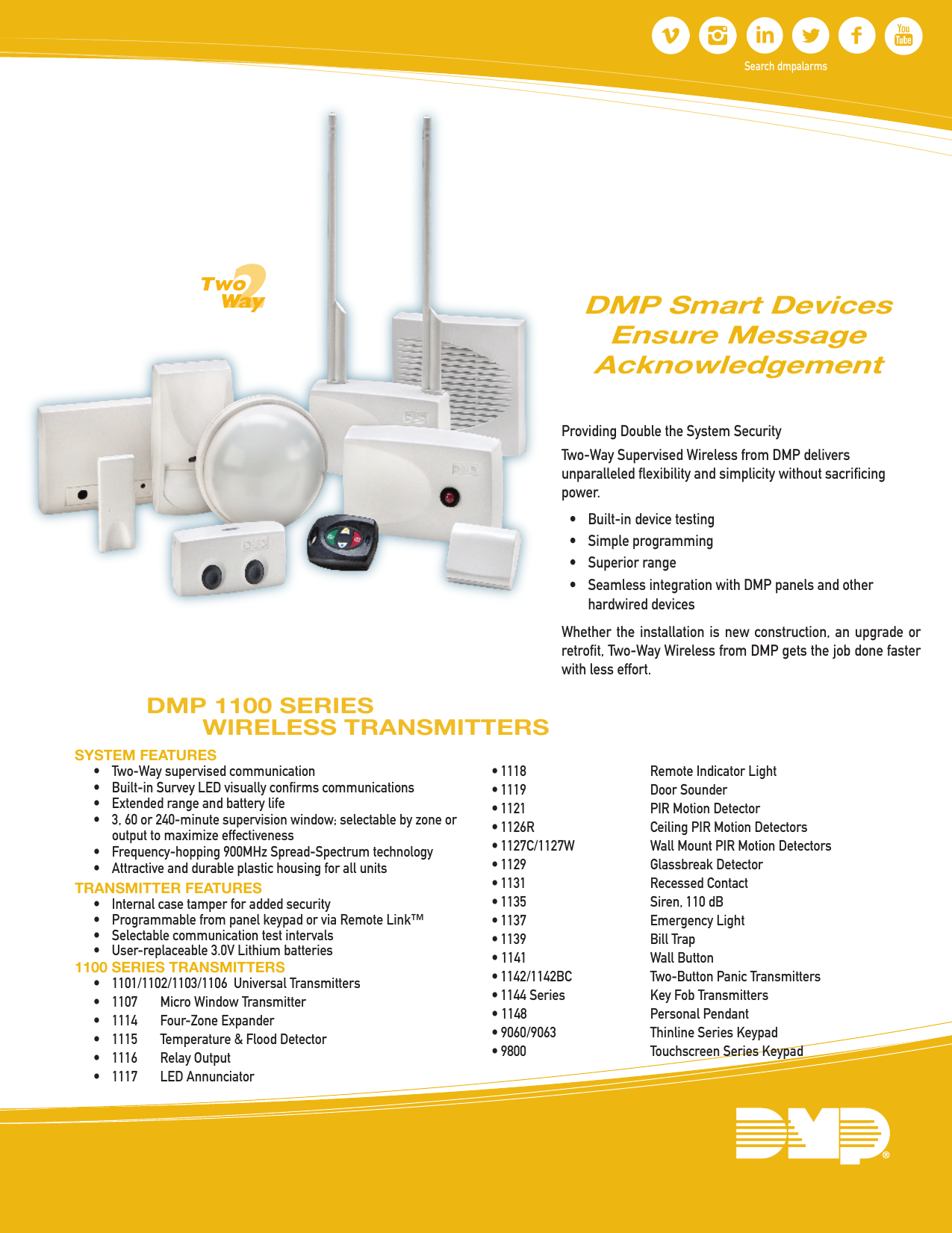 NEW SEALED DMP 1139 Digital Monitoring Wireless Bill Trap Transmitter Black 