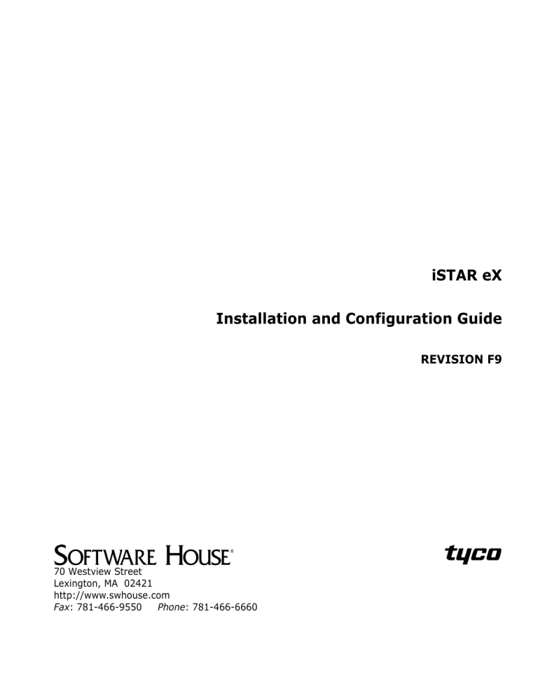 Tyco iSTAR eX User manual | Manualzz