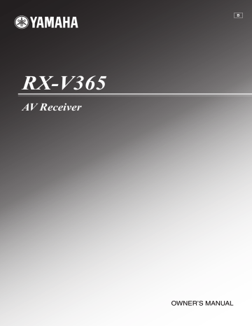 Yamaha RX-V365 Owner's Manual | Manualzz