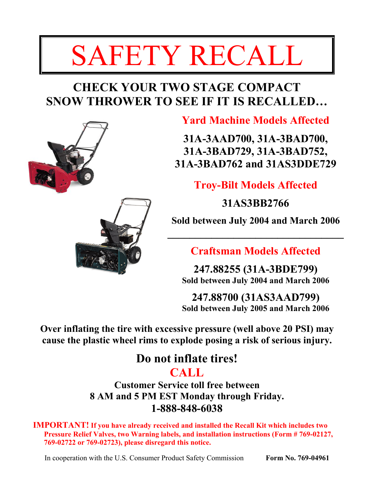 MTD safety recall Manualzz