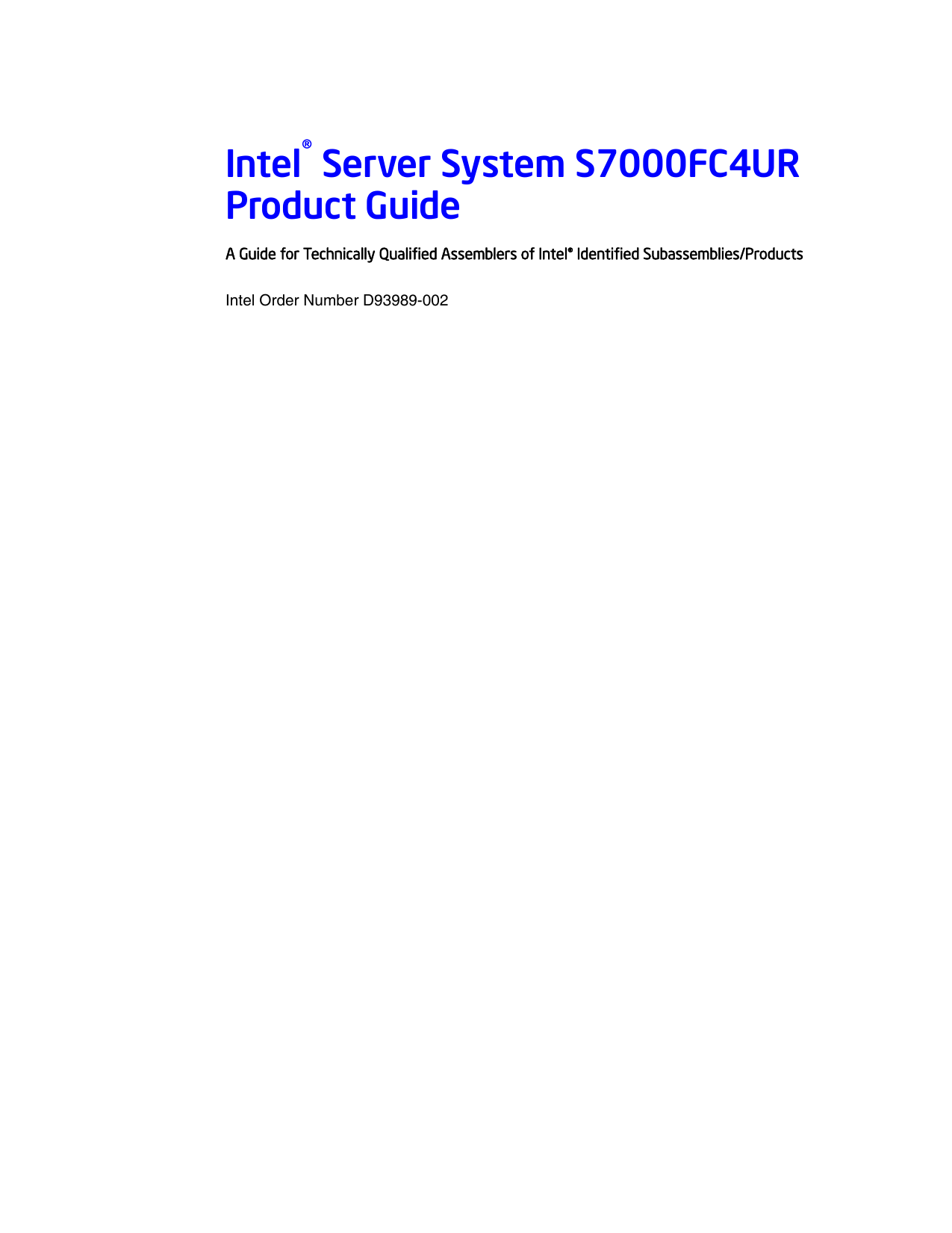 S7000FC4UR Product Guide.book Manualzz