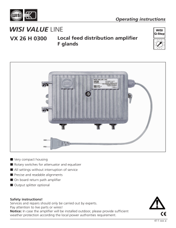 Wisi VX 26 H 0300 Operating Instructions | Manualzz