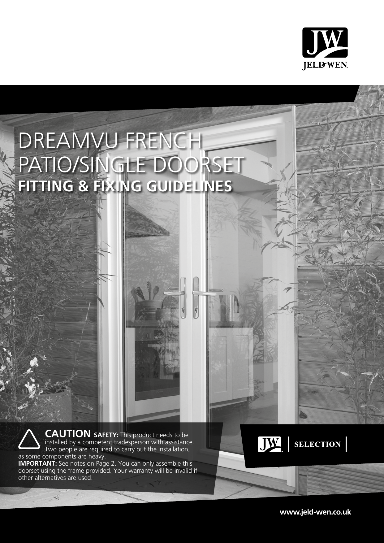 Dreamvu French Patio Single Doorset Jeld Wen Manualzz Com