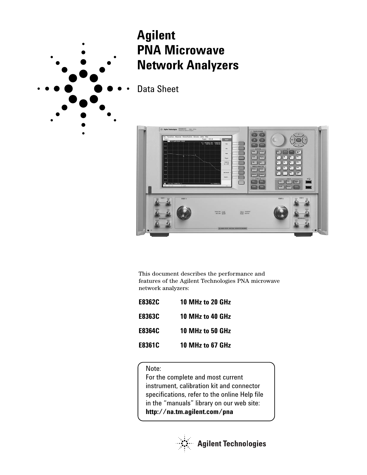 Agilent PNA Microwave Network Analyzers Manualzz